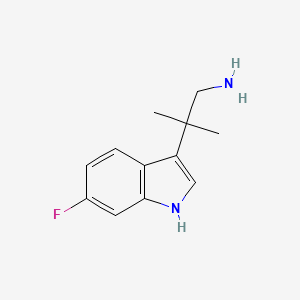 molecular formula C12H15FN2 B1532790 2-(6-fluoro-1H-indol-3-yl)-2-methylpropan-1-amine CAS No. 1219945-17-1