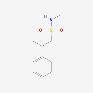 molecular formula C10H15NO2S B15327995 N-Methyl-2-phenylpropane-1-sulfonamide 