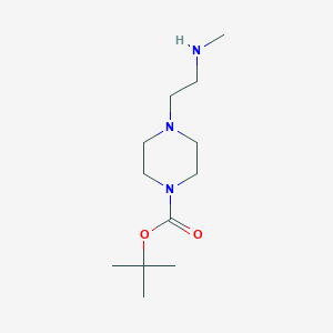 molecular formula C12H25N3O2 B153281 tert-Butyl 4-(2-(methylamino)ethyl)piperazine-1-carboxylate CAS No. 539822-98-5