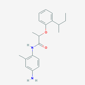 molecular formula C20H26N2O2 B1532823 N-(4-Amino-2-methylphenyl)-2-[2-(sec-butyl)-phenoxy]propanamide CAS No. 1020055-96-2