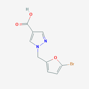 molecular formula C9H7BrN2O3 B1532848 1-[(5-bromofuran-2-yl)methyl]-1H-pyrazole-4-carboxylic acid CAS No. 1339388-17-8