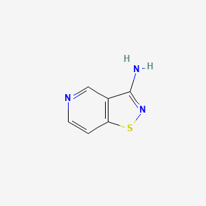 molecular formula C6H5N3S B15328516 Isothiazolo[4,5-c]pyridin-3-amine 