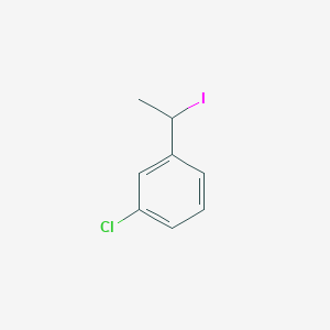molecular formula C8H8ClI B15328627 1-Chloro-3-(1-iodoethyl)benzene 