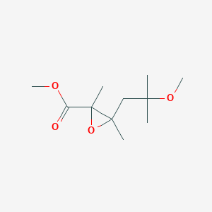 molecular formula C11H20O4 B15328650 Methyl 3-(2-methoxy-2-methylpropyl)-2,3-dimethyloxirane-2-carboxylate 