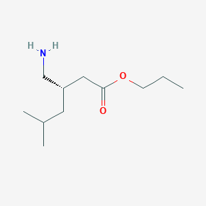 molecular formula C11H23NO2 B15328662 Propyl (S)-3-(aminomethyl)-5-methylhexanoate 