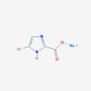 molecular formula C4H2BrN2NaO2 B15328697 Sodium 4-bromo-1H-imidazole-2-carboxylate 
