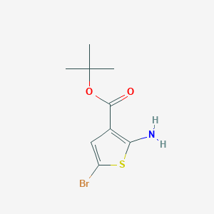 molecular formula C9H12BrNO2S B15328824 Tert-butyl 2-amino-5-bromothiophene-3-carboxylate 