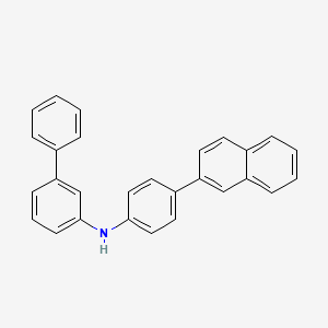 molecular formula C28H21N B15328854 N-(4-(Naphthalen-2-yl)phenyl)-[1,1'-biphenyl]-3-amine 