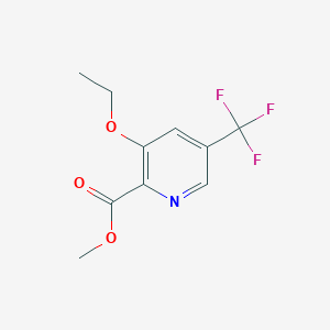 molecular formula C10H10F3NO3 B15328877 Methyl 3-ethoxy-5-(trifluoromethyl)picolinate 