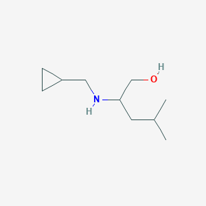 molecular formula C10H21NO B15328896 2-((Cyclopropylmethyl)amino)-4-methylpentan-1-ol 