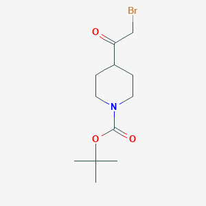 molecular formula C12H20BrNO3 B153289 叔丁基 4-(2-溴乙酰)哌啶-1-羧酸酯 CAS No. 301221-79-4