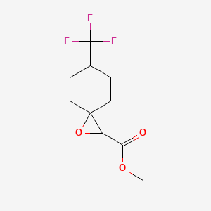 molecular formula C10H13F3O3 B15328903 Methyl 6-(trifluoromethyl)-1-oxaspiro[2.5]octane-2-carboxylate 