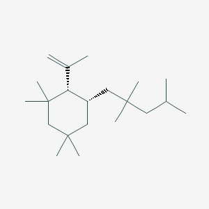 molecular formula C21H40 B1532891 cis-1,1,5,5-Tetramethyl-2-(prop-1-en-2-yl)-3-(2,2,4-trimethylpentyl)cyclohexane CAS No. 114123-73-8