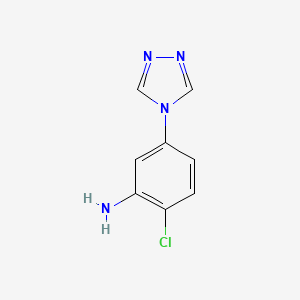 molecular formula C8H7ClN4 B1532893 2-chloro-5-(4H-1,2,4-triazol-4-yl)aniline CAS No. 1017791-27-3