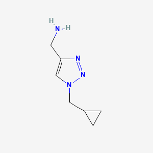 molecular formula C7H12N4 B1532895 [1-(cyclopropylmethyl)-1H-1,2,3-triazol-4-yl]methanamine CAS No. 1250661-12-1