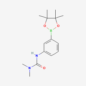 molecular formula C15H23BN2O3 B1532897 1,1-Dimethyl-3-(3-(4,4,5,5-tetramethyl-1,3,2-dioxaborolan-2-yl)phenyl)urea CAS No. 874298-98-3