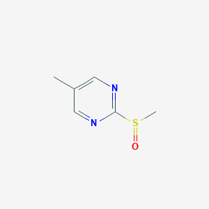 molecular formula C6H8N2OS B15329091 5-Methyl-2-(methylsulfinyl)pyrimidine 