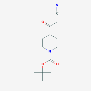 molecular formula C13H20N2O3 B153292 叔丁基4-(2-氰基乙酰)哌啶-1-羧酸酯 CAS No. 660406-84-8