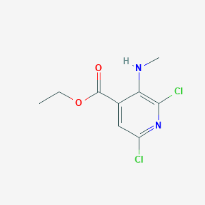 molecular formula C9H10Cl2N2O2 B15329203 Ethyl 2,6-dichloro-3-(methylamino)isonicotinate 