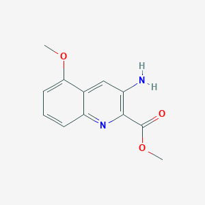 molecular formula C12H12N2O3 B15329217 Methyl 3-amino-5-methoxyquinoline-2-carboxylate 