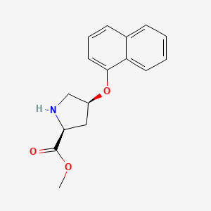 molecular formula C16H17NO3 B1532925 Methyl (2S,4S)-4-(1-naphthyloxy)-2-pyrrolidinecarboxylate CAS No. 774576-73-7