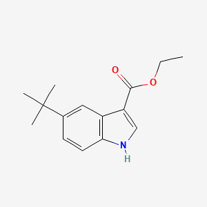 molecular formula C15H19NO2 B15329317 Ethyl 5-(tert-butyl)-1H-indole-3-carboxylate 