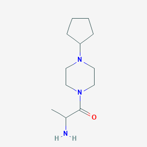 molecular formula C12H23N3O B1532935 2-Amino-1-(4-cyclopentylpiperazin-1-yl)propan-1-one CAS No. 1251052-59-1