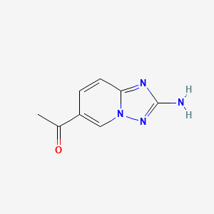 molecular formula C8H8N4O B15329368 1-(2-Amino-[1,2,4]triazolo[1,5-a]pyridin-6-yl)ethanone 