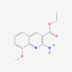 molecular formula C13H14N2O3 B15329392 Ethyl 2-amino-8-methoxyquinoline-3-carboxylate 