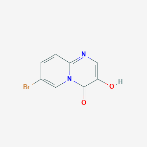 molecular formula C8H5BrN2O2 B15329409 7-bromo-3-hydroxy-4H-pyrido[1,2-a]pyrimidin-4-one 