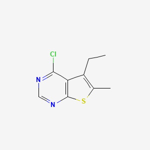 molecular formula C9H9ClN2S B1532942 4-Chloro-5-ethyl-6-methylthieno[2,3-d]pyrimidine CAS No. 439692-90-7