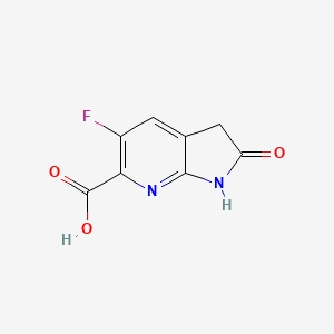 molecular formula C8H5FN2O3 B1532946 5-Fluoro-7-aza-2-oxindole-6-carboxylic acid CAS No. 1190315-87-7