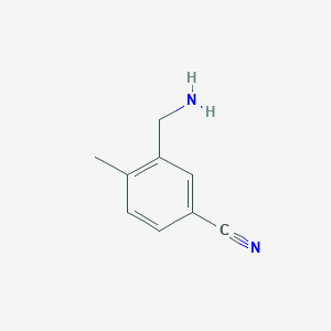 molecular formula C9H10N2 B15329506 5-Cyano-2-methylbenzylamine 