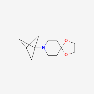 molecular formula C12H19NO2 B1532951 8-(Bicyclo[1.1.1]pentan-1-yl)-1,4-dioxa-8-azaspiro[4.5]decane CAS No. 1862201-55-5