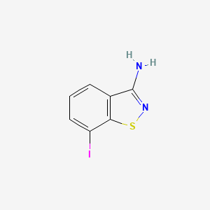 molecular formula C7H5IN2S B15329542 7-Iodobenzo[d]isothiazol-3-amine 