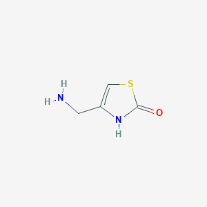 molecular formula C4H6N2OS B15329554 4-(Aminomethyl)-1,3-thiazol-2-ol 