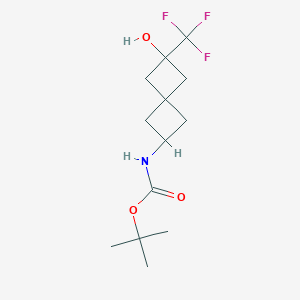 molecular formula C13H20F3NO3 B15329600 tert-butyl N-[6-hydroxy-6-(trifluoromethyl)spiro[3.3]heptan-2-yl]carbamate 