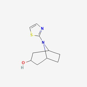 molecular formula C10H14N2OS B1532967 8-(Thiazol-2-yl)-8-azabicyclo[3.2.1]octan-3-ol CAS No. 1344051-09-7