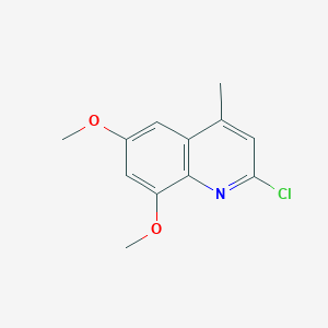 molecular formula C12H12ClNO2 B1532968 2-Chloro-6,8-dimethoxy-4-methylquinoline CAS No. 938459-20-2