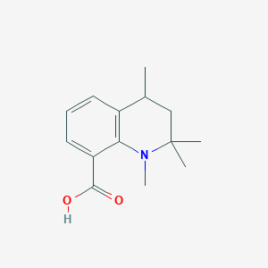 molecular formula C14H19NO2 B1532971 1,2,2,4-Tetramethyl-1,2,3,4-tetrahydroquinoline-8-carboxylic acid CAS No. 2173116-82-8