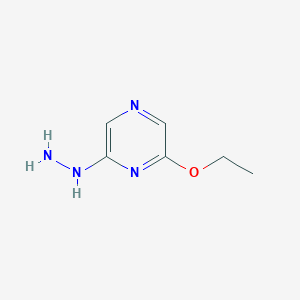 molecular formula C6H10N4O B15329715 2-Ethoxy-6-hydrazinylpyrazine 