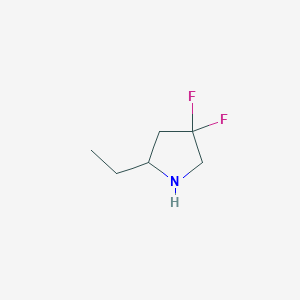 molecular formula C6H11F2N B15329768 2-Ethyl-4,4-difluoropyrrolidine 