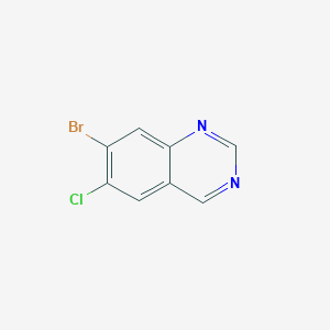 molecular formula C8H4BrClN2 B15329770 7-Bromo-6-chloroquinazoline 