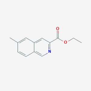 molecular formula C13H13NO2 B15329774 Ethyl 6-methylisoquinoline-3-carboxylate 