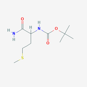 molecular formula C10H20N2O3S B15329893 tert-butyl N-[(2R)-1-amino-4-methylsulfanyl-1-oxobutan-2-yl]carbamate 