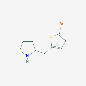 molecular formula C9H12BrNS B15329985 2-((5-Bromothiophen-2-yl)methyl)pyrrolidine 