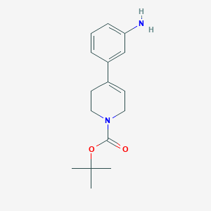 molecular formula C16H22N2O2 B153300 tert-Butyl 4-(3-aminophenyl)-5,6-dihydropyridine-1(2H)-carboxylate CAS No. 387827-18-1