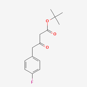 molecular formula C14H17FO3 B15330190 tert-Butyl 4-(4-fluorophenyl)-3-oxobutanoate 
