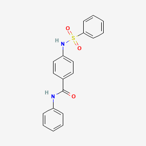 molecular formula C19H16N2O3S B15330196 N-phenyl-4-(phenylsulfonamido)benzamide 