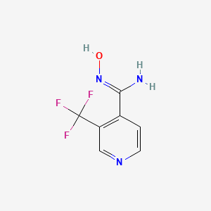 molecular formula C7H6F3N3O B15330298 N-Hydroxy-3-(trifluoromethyl)isonicotinimidamide 